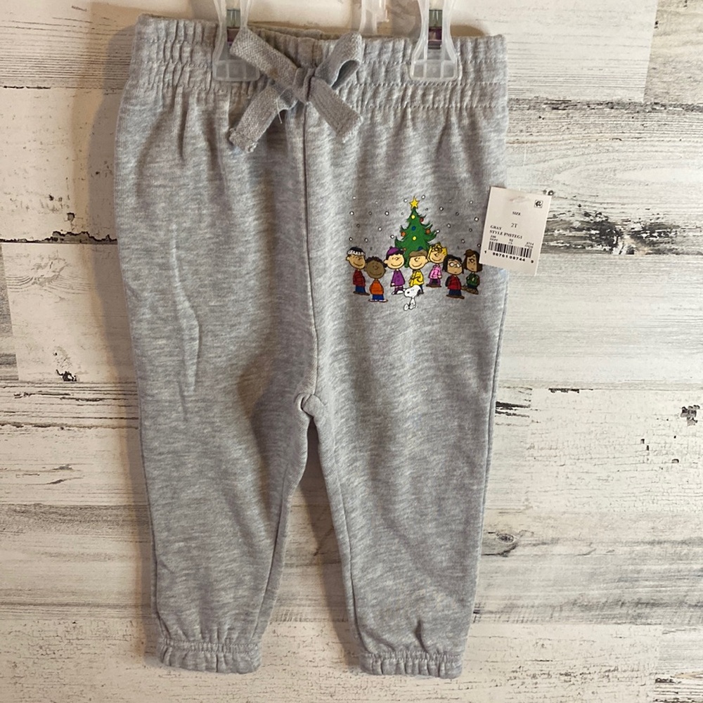 Toddler Christmas Peanuts Jogger Size 2T NEW